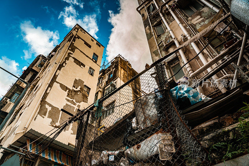 Residential buildings in Yau Ma Tei, Kowloon, Hong Kong